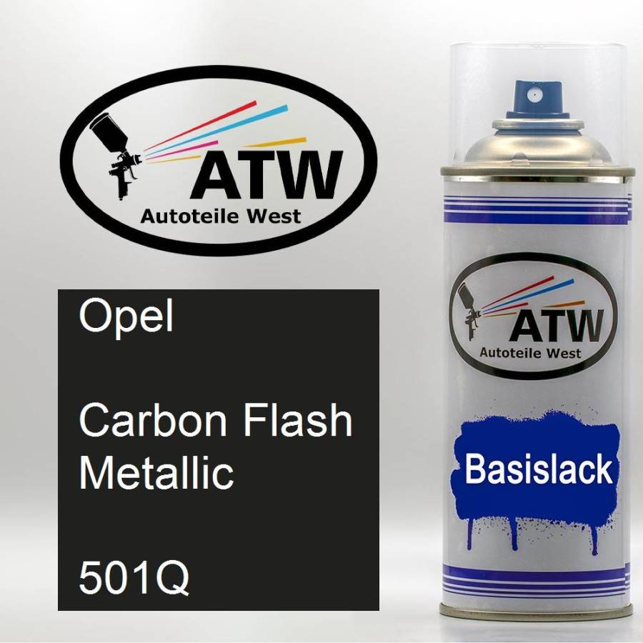 Opel, Carbon Flash Metallic, 501Q: 400ml Sprühdose, von ATW Autoteile West.